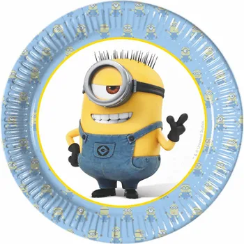 Party nádobí Procos Mimoni talíře 20 cm 8 ks modré