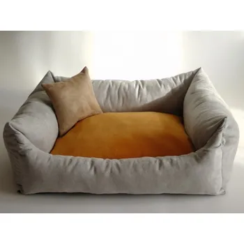 Pelíšek pro psa DELUXE Pelíšek pro psa - stříbrná / oranžová / cappuccino