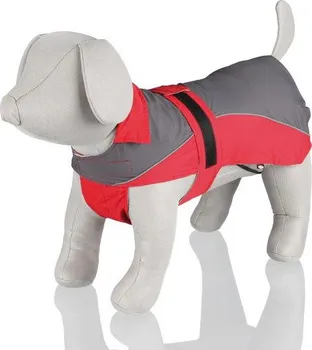 Obleček pro psa Trixie Lorient pláštěnka M 45 cm šedá/červená