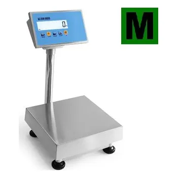 Průmyslová váha váha DINI ARGEO WETI, 6kg/2g, 300 x 300mm, nerez, IP65, EU ověření (můstková nerezová váha)