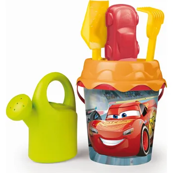 Hračka na písek Smoby Kyblíček Cars s konvičkou a příslušenstvím střední