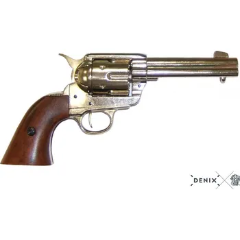 Airsoftová zbraň Denix replika_značky Colt Peacemaker model 4,75\" ráže .45 barva leštěný