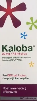 Lék na kašel, rýmu a nachlazení Kaloba Sirup 20 mg/7,5 ml