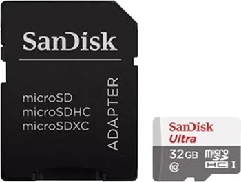 Paměťová karta SanDisk microSDHC Ultra 32 GB Class 10 UHS-I + SD adaptér (SDSQUAR-032G-GN6MA)
