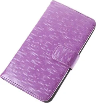 Pouzdro na mobilní telefon Aligator Book Glammy L (4,5"- 5") růžové
