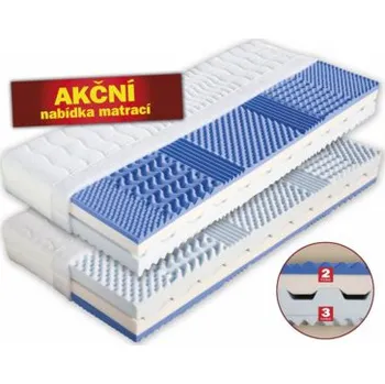 Matrace MODENA - Dřevočal, pěnová matrace dvojí tvrdosti s línou pěnou SilverGuard, 80 x 200 cm TYPICKÝ ROZMĚR