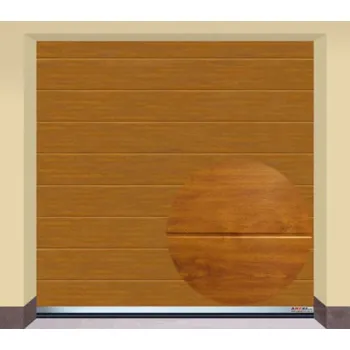Garážová vrata AMPEL s.r.o. Sekční garážová vrata ZLATÝ DUB CL 255×255 cm s elektrickým pohonem - Montáž svépomocí