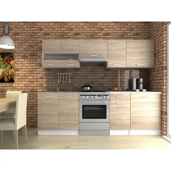 Kuchyňská linka Nábytek PEGAS s.r.o. Kuchyňská linka Luigi III 240/180 dub sonoma