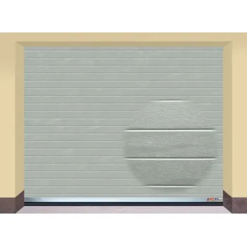 Garážová vrata AMPEL s.r.o. Sekční garážová vrata STŘÍBRNÁ RAL 9006 L 255×205 cm s elektrickým pohonem - Montáž svépomocí