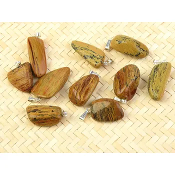 Přívěsek Opál dřevitý přívěsek Ag úchyt