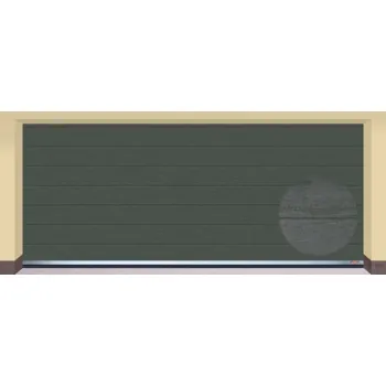 Garážová vrata AMPEL s.r.o. Sekční garážová vrata ANTRACIT RAL 7016 CL 505×215 cm s elektrickým pohonem - Montáž do rodinného domu - 4 500 Kč