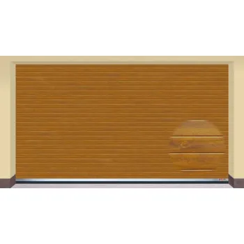 Garážová vrata AMPEL s.r.o. Sekční garážová vrata ZLATÝ DUB L 455×255 cm s elektrickým pohonem - Montáž svépomocí