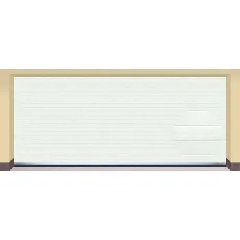 Garážová vrata AMPEL s.r.o. Sekční garážová vrata BÍLÁ L 505×215 cm s elektrickým pohonem - Montáž do rodinného domu - 4 500 Kč