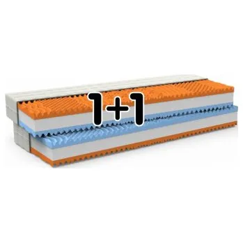 Matrace FANTASY 1 + 1 ZDARMA - MPO, zdravotní zónová matrace + DÁREK anatomický polštář, AKCE DOPRAVA ZDARMA 120 x 200 cm ATYPICKÝ ROZMĚR, Bamboo - potah s vlákny bambusu