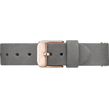 Řemínek na hodinky Rosefield West Village Elephant Grey Rosegold Strap 16 mm