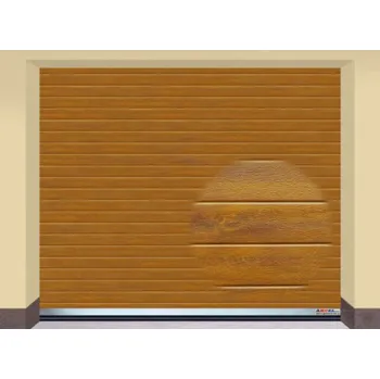 Garážová vrata AMPEL s.r.o. Sekční garážová vrata ZLATÝ DUB L 255×215 cm s elektrickým pohonem - Montáž do rodinného domu - 3 000 Kč