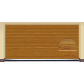 Garážová vrata AMPEL s.r.o. Sekční garážová vrata ZLATÝ DUB L 455×225 cm s elektrickým pohonem - Montáž svépomocí