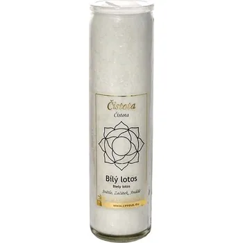 Svíčka Čakrová svíce bílá