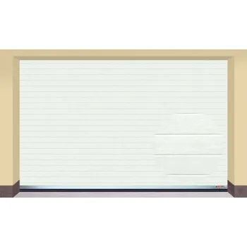 Garážová vrata AMPEL s.r.o. Sekční garážová vrata BÍLÁ L 355×225 cm s elektrickým pohonem - Montáž svépomocí