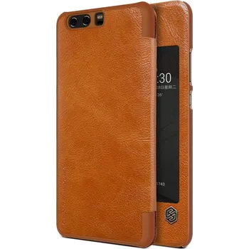 Pouzdro na mobilní telefon Nillkin Qin S-View pro Huawei P10 hnědé