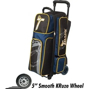 Taška na bowlingovou kouli TRACK 3 BALL ROL PREMIUM černá- modrá - žlutá