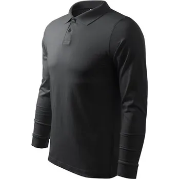 pracovní tričko MALFINI Polokošile SINGLE J.LS MAN 180g, různé barvy Velikost XL ebony šedé