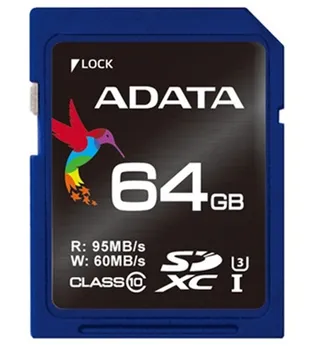 Paměťová karta Adata Premier Pro SDXC 64 GB Class 10 UHS-I U3 (ASDX64GUICL10-R) 