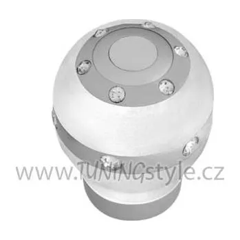 Hlavice řadicí páky Hlavice řadící páky Crystal Style bílá kůže 1