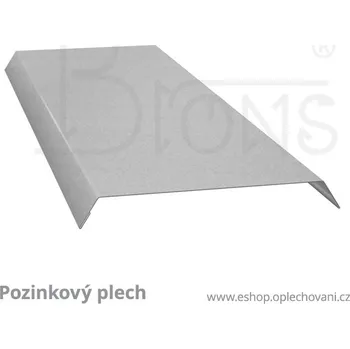 Střešní lemovaní Oplechování atiky rš 180 pozink (šíře 120)