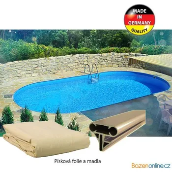 Bazén Zapuštěný bazén TOSCANA ovál 5,25 x 3,2 x 1,5 m písková fólie