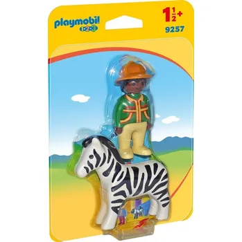 Stavebnice Playmobil Playmobil 1.2.3 9257 Chovatel se zebrou