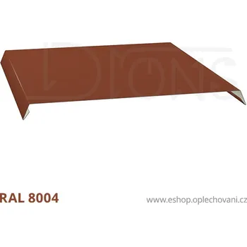 Střešní lemovaní Oplechování atiky kónické rš 380 cihlově červená (šíře 300)