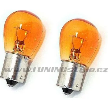 Autožárovka Žárovka 12V PY21W 21W Bau15s ORANGE blister 2ks