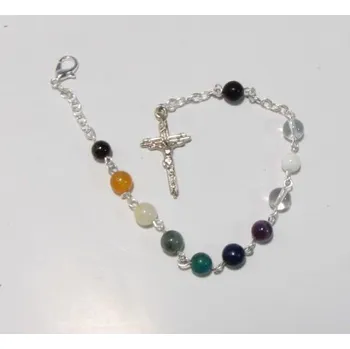 Náhrdelník Auto růženec barevný čakrový - kuličky