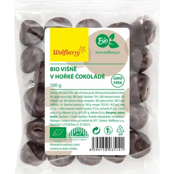 Sušené ovoce Wolfberry Bio Višně v hořké čokoládě 100 g