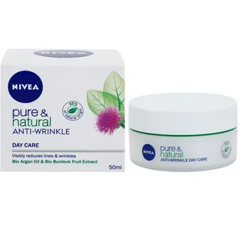 Nivea Visage Pure & Natural denní krém proti vráskám 50 ml