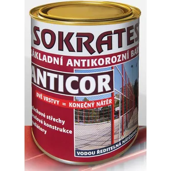 barva na kov SOKRATES ANTICOR základní antikorozní barva (červenohnědá) 5kg Barva: červenohnědá