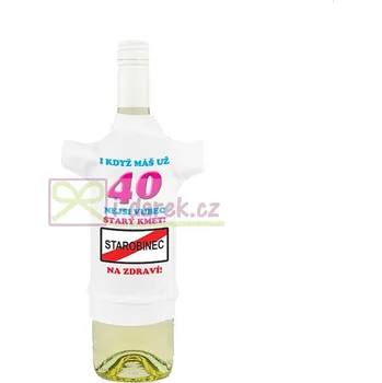 Žertovný předmět Tričko na lahev jubileum - výročí 40 let