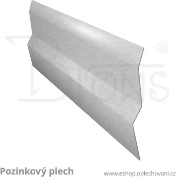 Střešní lemovaní Krycí lišta typ B rš 60 pozink