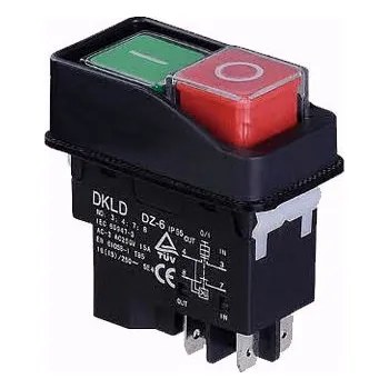 vypínač Náhrada za vypínač spínač KEDU KJD17B-BC 4P je DKLD DZ-6-4 4P ! Jeden kontakt rozpínací, druhý spínací (použití např. pro stroje s elektrickou brzdou) !