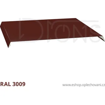 Střešní lemovaní Oplechování atiky kónické rš 480 červenohnědá (šíře 400)