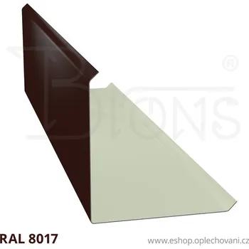 Střešní lemovaní Roh vnější hřebenáč rš 240 hnědá