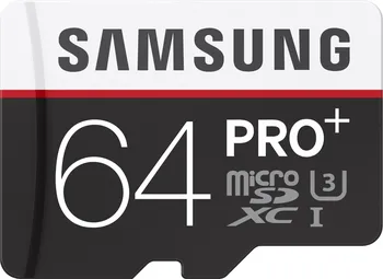 Paměťová karta Samsung Pro Plus microSDXC 64 GB UHS-I U1 + SD adaptér (MB-SGCGB/EU)
