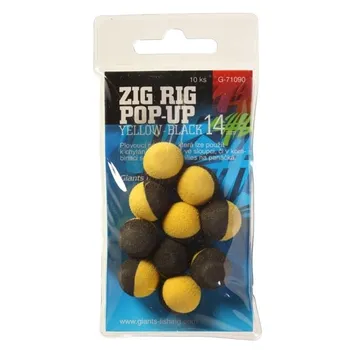 Boilies Giants Fishing Zig Rig Pop-Up 14 mm 10 ks yelow/black