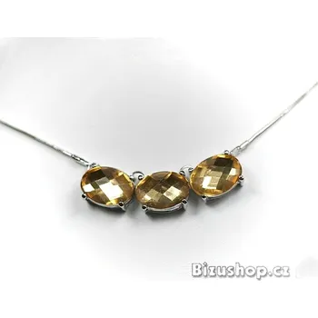 Náhrdelník Řetízek hadový se světle hnědými přívěsky