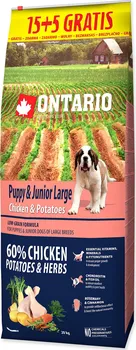 Krmivo pro psa Ontario Puppy & Junior Large Chicken/Potatoes