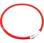 LED světelný obojek červený obvod 20-75cm