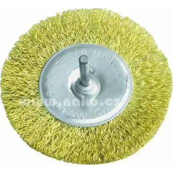 kartáč na vrtačku Kartáč drátěný obvodový 75mm, vlnitý drát, stopka