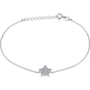 Šperk Stříbrný náramek LUCKY STAR s prodloužením JJJB0009