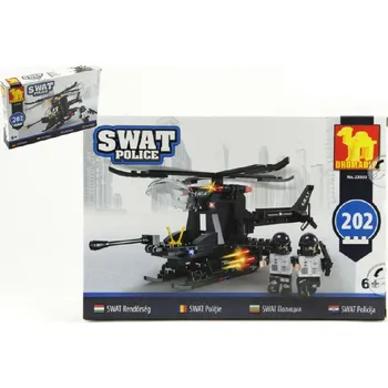 ostatní stavebnice Dromader SWAT Policie Vrtulník 202 ks